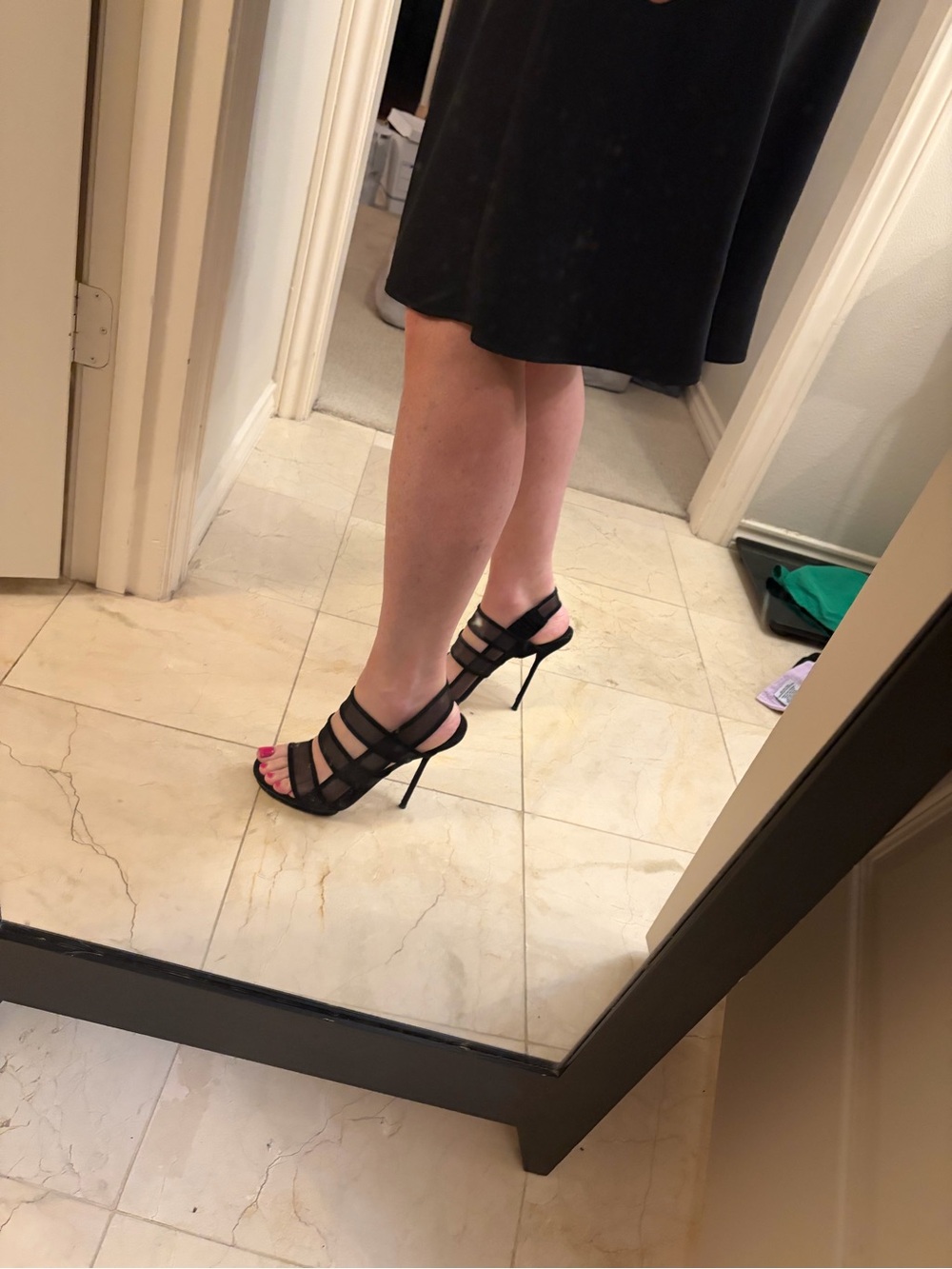 Gucci Black Strappy High Heel Sandals